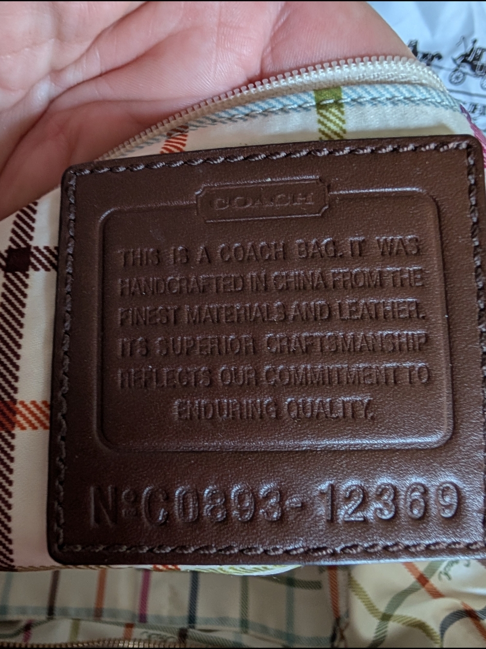 Coach Khaki And Gold Bleecker Tote Bag - Picture 8 of 9